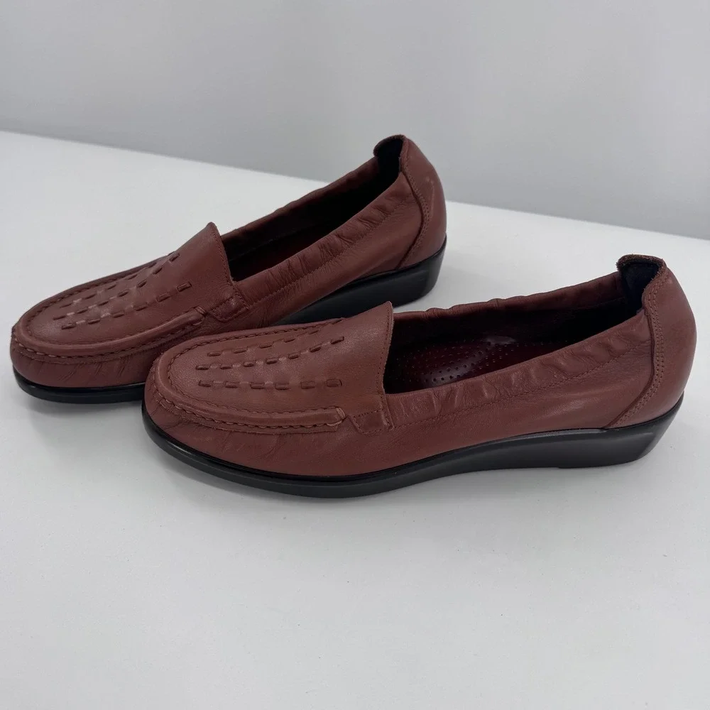 SAS Tripad Comfort Loafers Brown Leather Made in USA Slip On‎ Shoes Size 9N